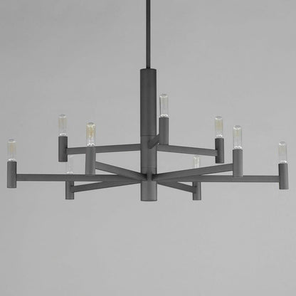 Maxim Lighting 21369BK Emana 9 Light Black Chandelier Ceiling Light - Close Angle View