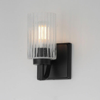 Maxim Lighting 21371CRBK Rigata 1 Light 9 inch Black Wall Sconce - Angle View