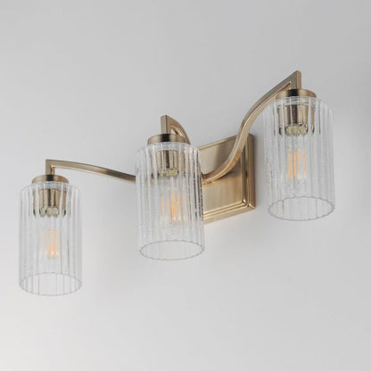 Maxim Lighting 21373CRSCH Rigata 3 Light Bath Vanity Wall Light in Satin Champagne finish