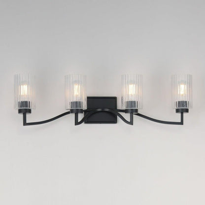 Maxim Lighting 21374CRSCH Rigata 4 Light Bath Vanity Wall Light Side Angle View