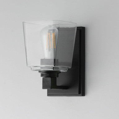 Maxim Lighting 21381CLBK Cubos Wall Sconce Side Angle View