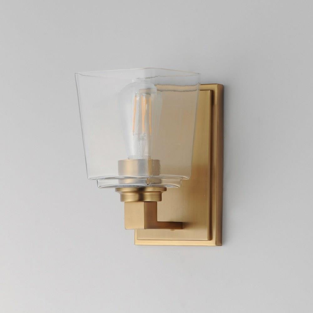 Maxim Lighting 21381CLNAB Cubos Wall Sconce Natural Aged Brass Angle View
