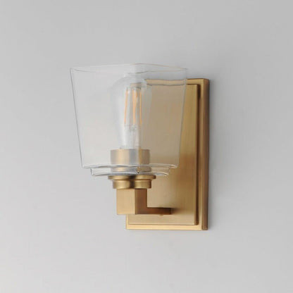 Maxim Lighting 21381CLNAB Cubos Wall Sconce Natural Aged Brass Angle View