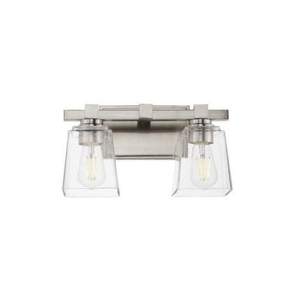 Maxim Lighting 21382CLSN Cubos 2 Light 14 inch Satin Nickel Bath Vanity Wall Light
