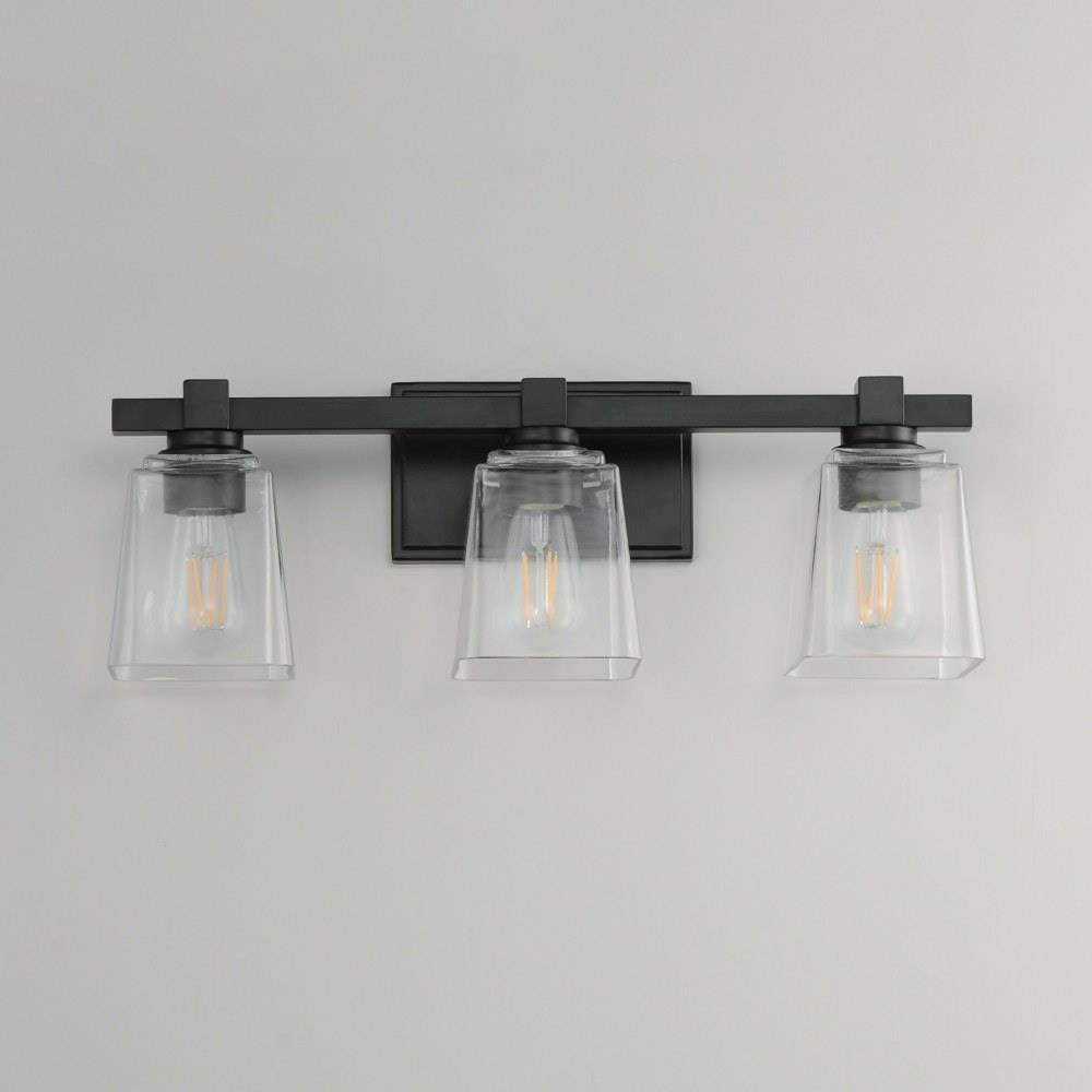 Maxim Lighting 21383CLBK Cubos 3 Light 22.25 Inch Black Bath Vanity Wall Light - Lifestyle View