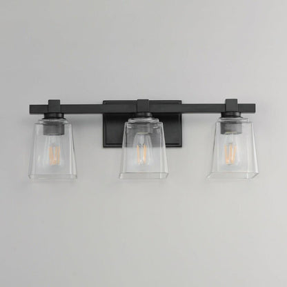 Maxim Lighting 21383CLBK Cubos 3 Light 22.25 Inch Black Bath Vanity Wall Light - Lifestyle View