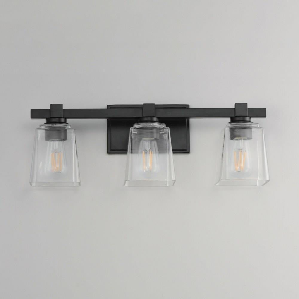 Maxim Lighting 21383CLNAB Cubos 3 Light Bath Vanity Wall Light - Angle View