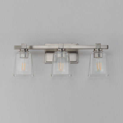 Maxim Lighting 21383CLSN Cubos 3 Light Satin Nickel Bath Vanity Wall Light - Off