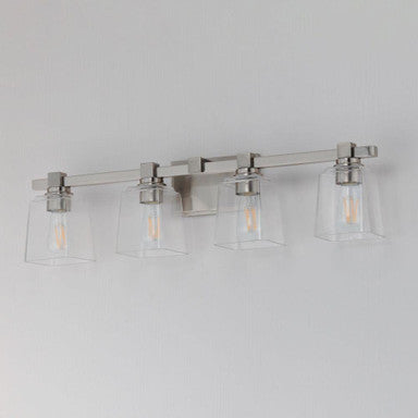 Maxim Lighting 21384CLSN Cubos 4 Light Satin Nickel Bath Vanity Wall Light - Angle View
