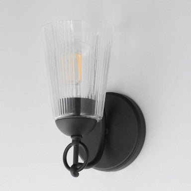 Maxim Lighting 21391CLBK Jackson Hole Wall Sconce Side Angle View
