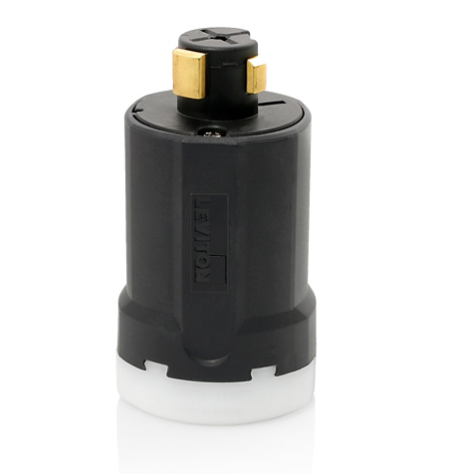 Leviton 21415-LB 30 Amp, 600 Volt, Locking Plug, Industrial Grade