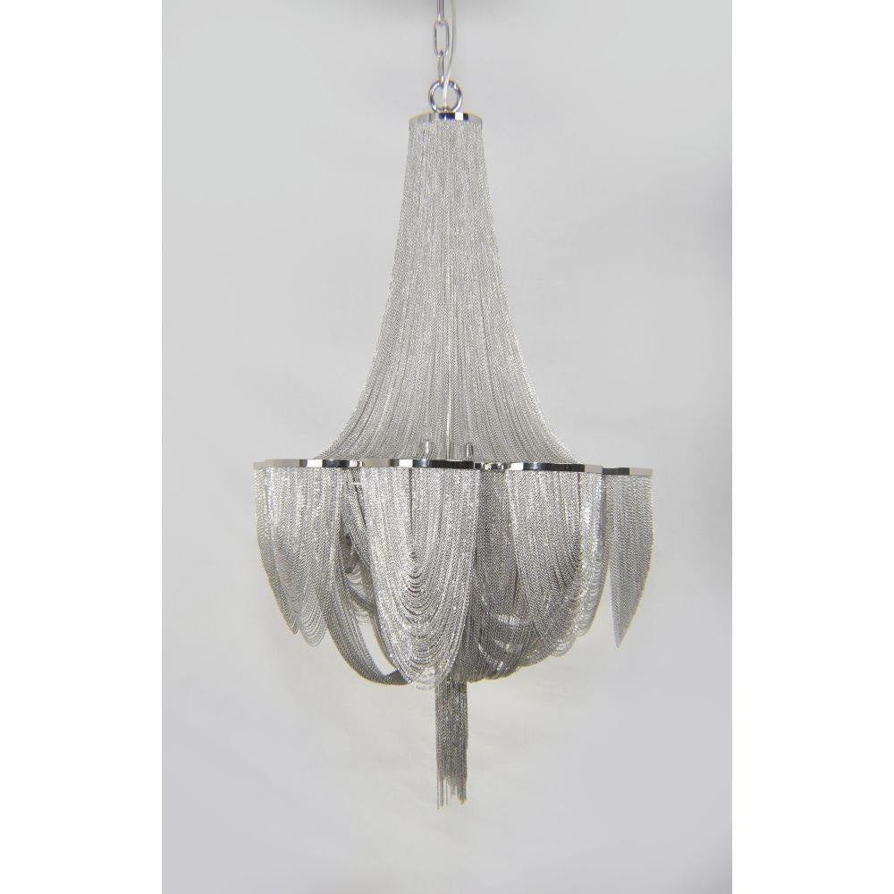 Maxim Lighting 21464NKPN Chantilly 6 Light Polished Nickel Chandelier Ceiling Light - Side View