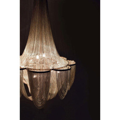 Maxim Lighting 21464NKPN Chantilly 6 Light Polished Nickel Chandelier Ceiling Light - Ambient Dark Background View