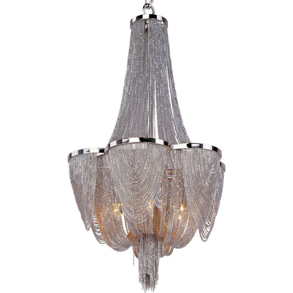 Maxim Lighting 21464NKPN Chantilly 6 Light Polished Nickel Chandelier Ceiling Light - Main View
