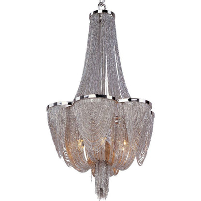Maxim Lighting 21464NKPN Chantilly 6 Light Polished Nickel Chandelier Ceiling Light - Main View