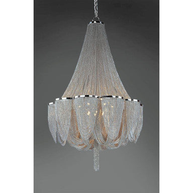 Maxim Lighting 21467NKPN Chantilly 14 Light Polished Nickel Chandelier - Ambient Lit View