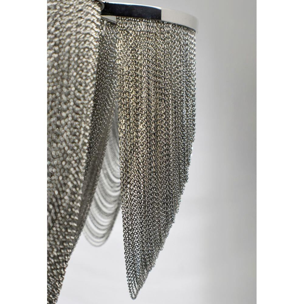 Maxim Lighting 21469NKPN Chantilly Flush Mount - Chain Mesh Detail Close-Up