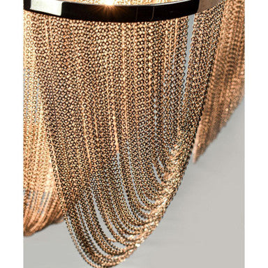 Maxim Lighting 21469NKPN Chantilly Flush Mount - Chain Detail Angle View
