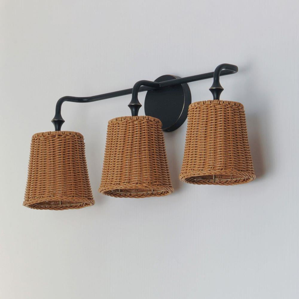 Maxim Lighting 21483NADBZ Baja 3 Light Dark Bronze Bath Vanity Wall Light Side View