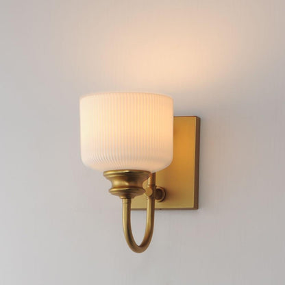 Maxim Lighting 21491WTPN Bisque Wall Sconce Illuminated and Mounted on Wall