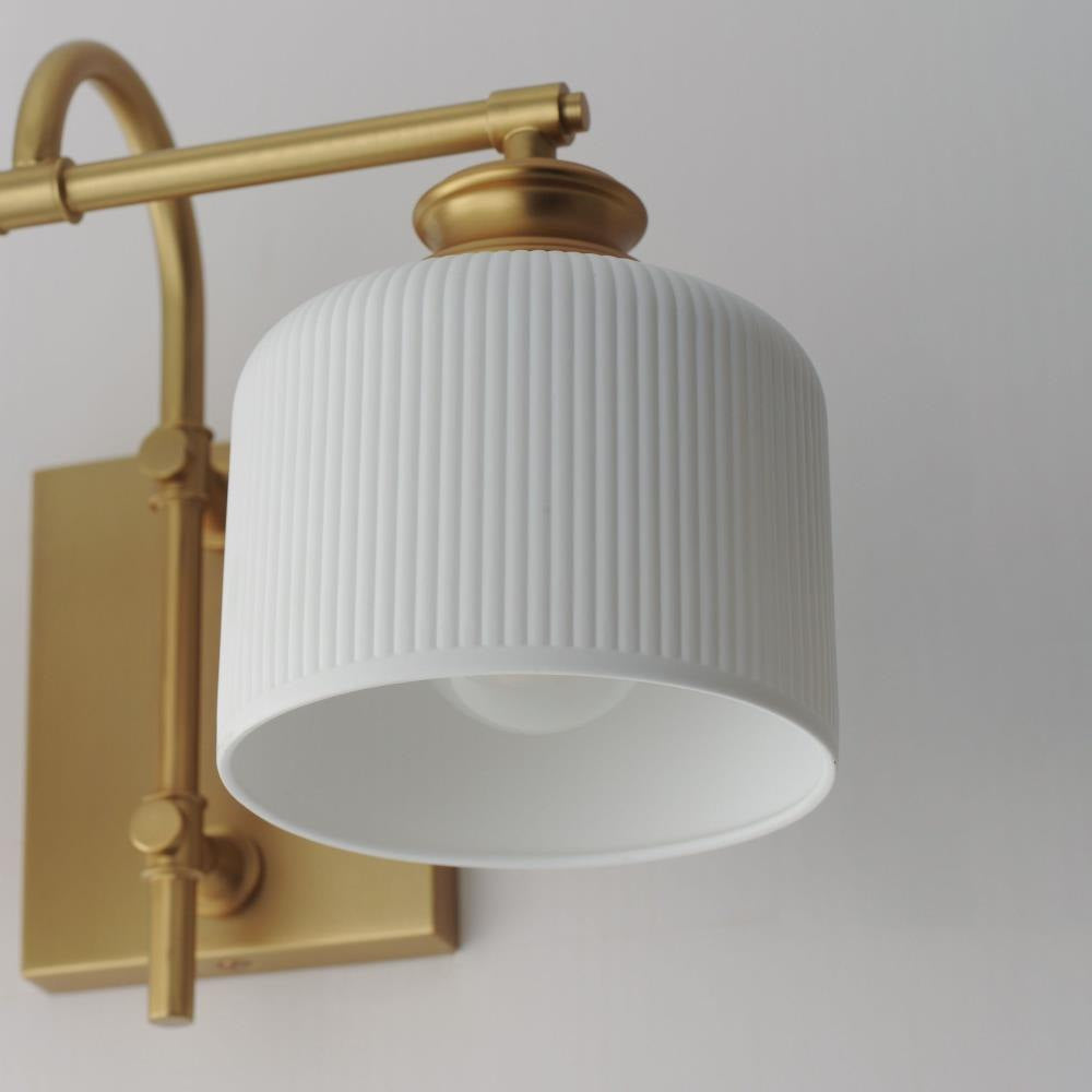 Maxim Lighting 21492WTNAB Bisque Wall Sconce Shade Detail Natural Aged Brass