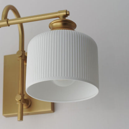Maxim Lighting 21492WTNAB Bisque Wall Sconce Shade Detail Natural Aged Brass
