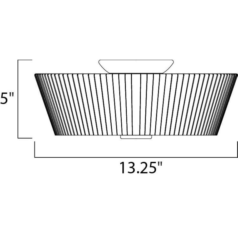 Maxim Lighting 21500FTSN Finesse Flush Mount Ceiling Light Dimension Diagram - 13.25 inch diameter