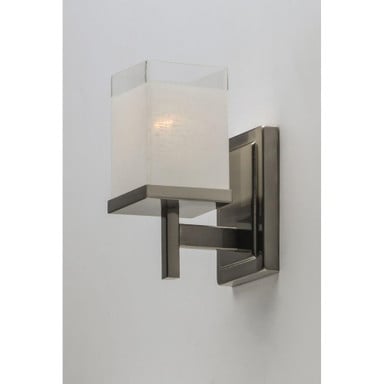 Maxim Lighting 2151LNSN Tetra 1 Light Satin Nickel Bath Vanity Wall Light - straight front wall view