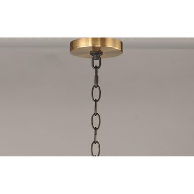 Maxim Lighting 21526SN Lyndon Chandelier canopy and chain close-up detail