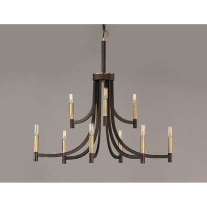 Maxim Lighting 21529BZAB Lyndon 9 Light Bronze Antique Brass Chandelier - Room Setting