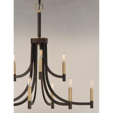 Maxim Lighting 21529BZAB Lyndon Chandelier Close-Up Detail View