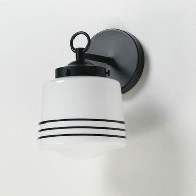 Maxim Lighting 21531WTBK Eureka 1 Light Matte Black Wall Sconce side angle view