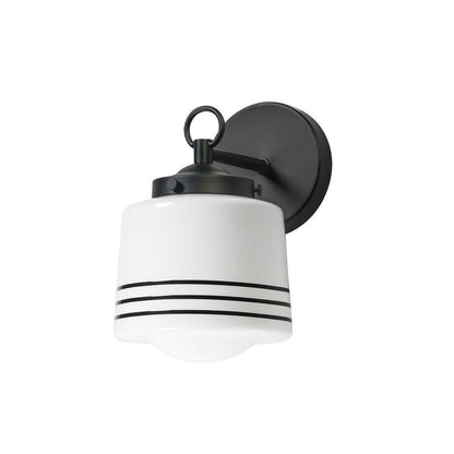 Maxim Lighting 21531WTBK Eureka 1 Light Matte Black Wall Sconce on white background