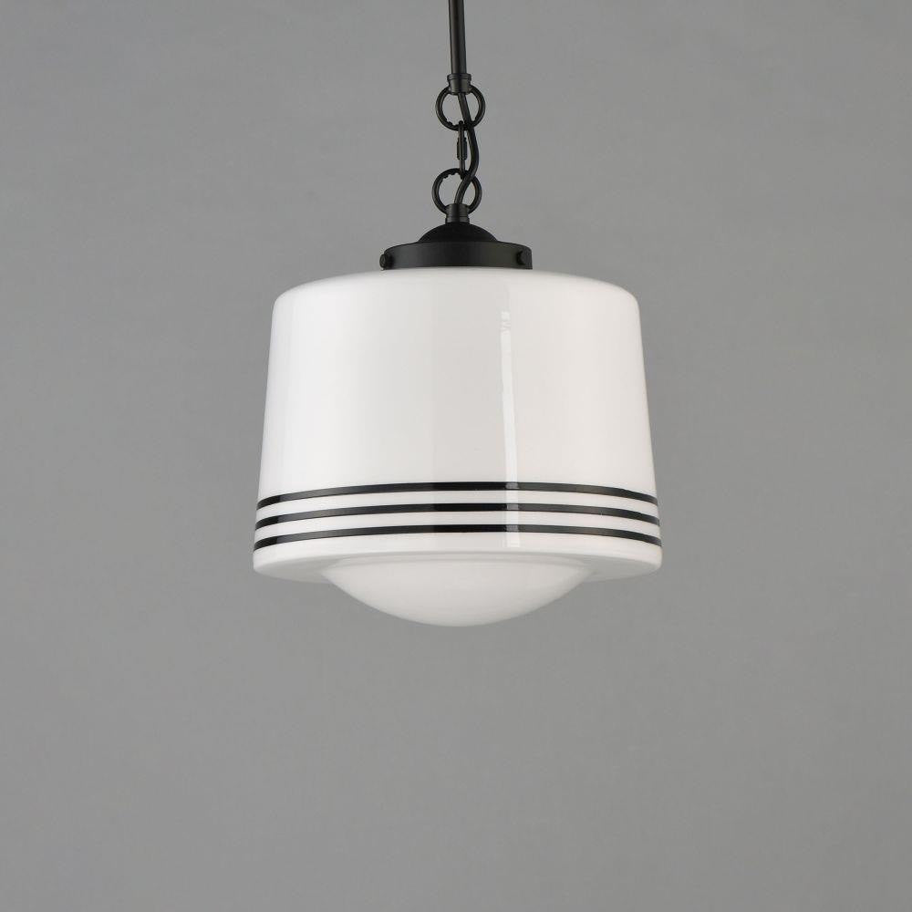 Maxim Lighting 21532WTBK Eureka 1 Light Matte Black Pendant Ceiling Light - front view