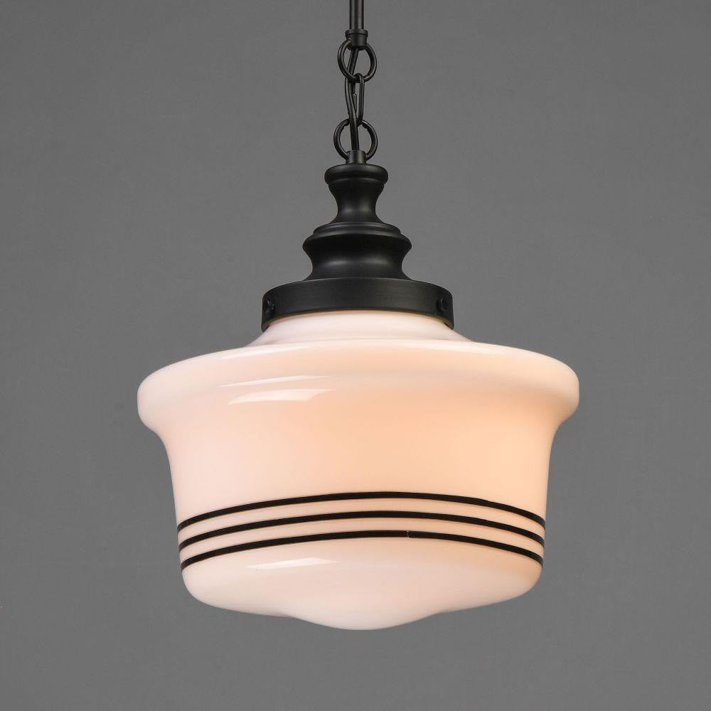 Maxim Lighting 21534WTBK Eureka 1 Light Matte Black Pendant Ceiling Light - Close-Up Detail View
