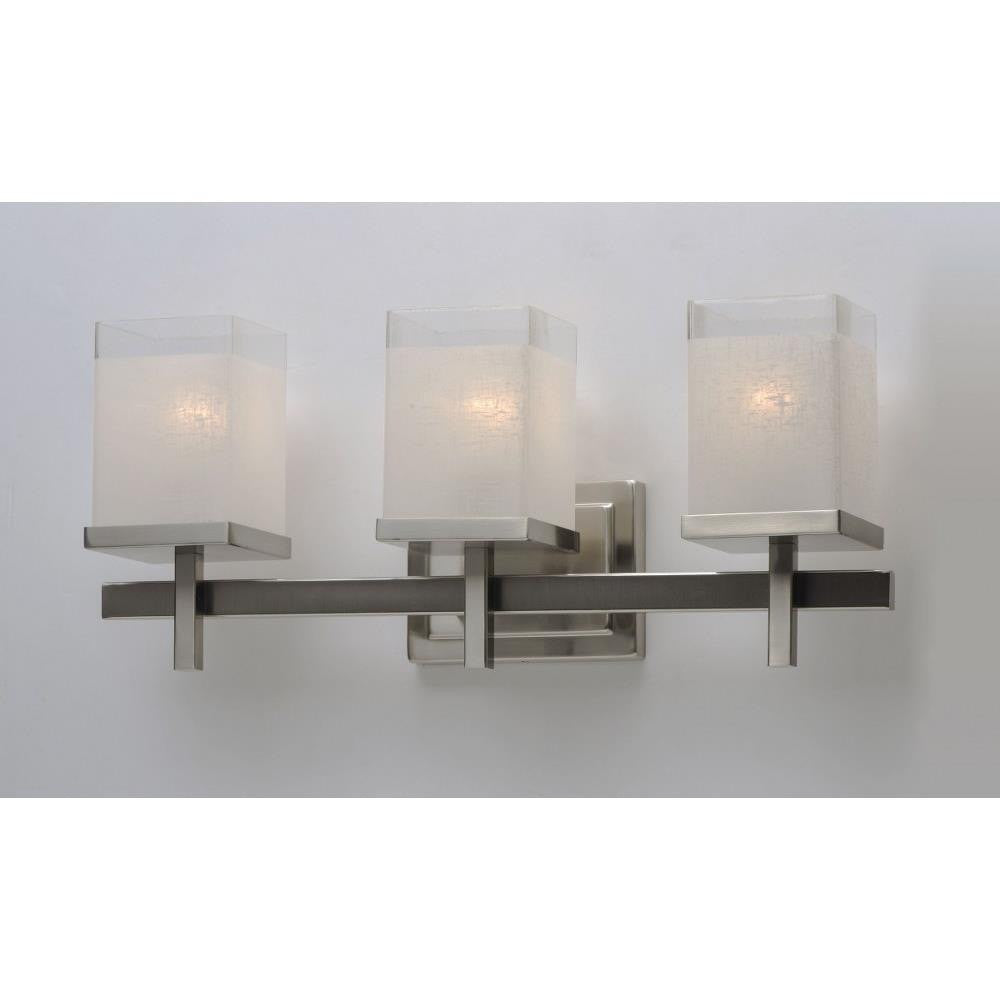 Maxim Lighting 2153SWPC Tetra 3 Light Bath Vanity Wall Light - front view lifestyle