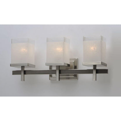 Maxim Lighting 2153SWPC Tetra 3 Light Bath Vanity Wall Light - front view lifestyle