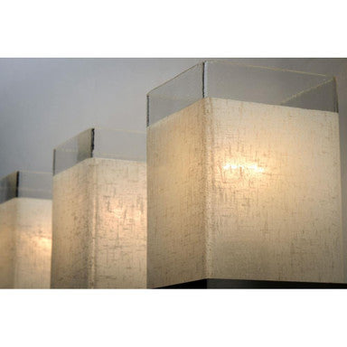 Maxim Lighting 2153LNSN Tetra - Close-Up of Square Linen Glass Shades