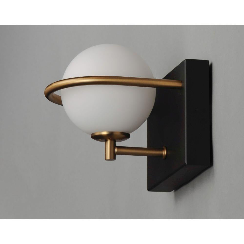Maxim Lighting 21601SWBKGLD Revolve 1 Light Black Gold Bath Vanity Wall Light - Angle View
