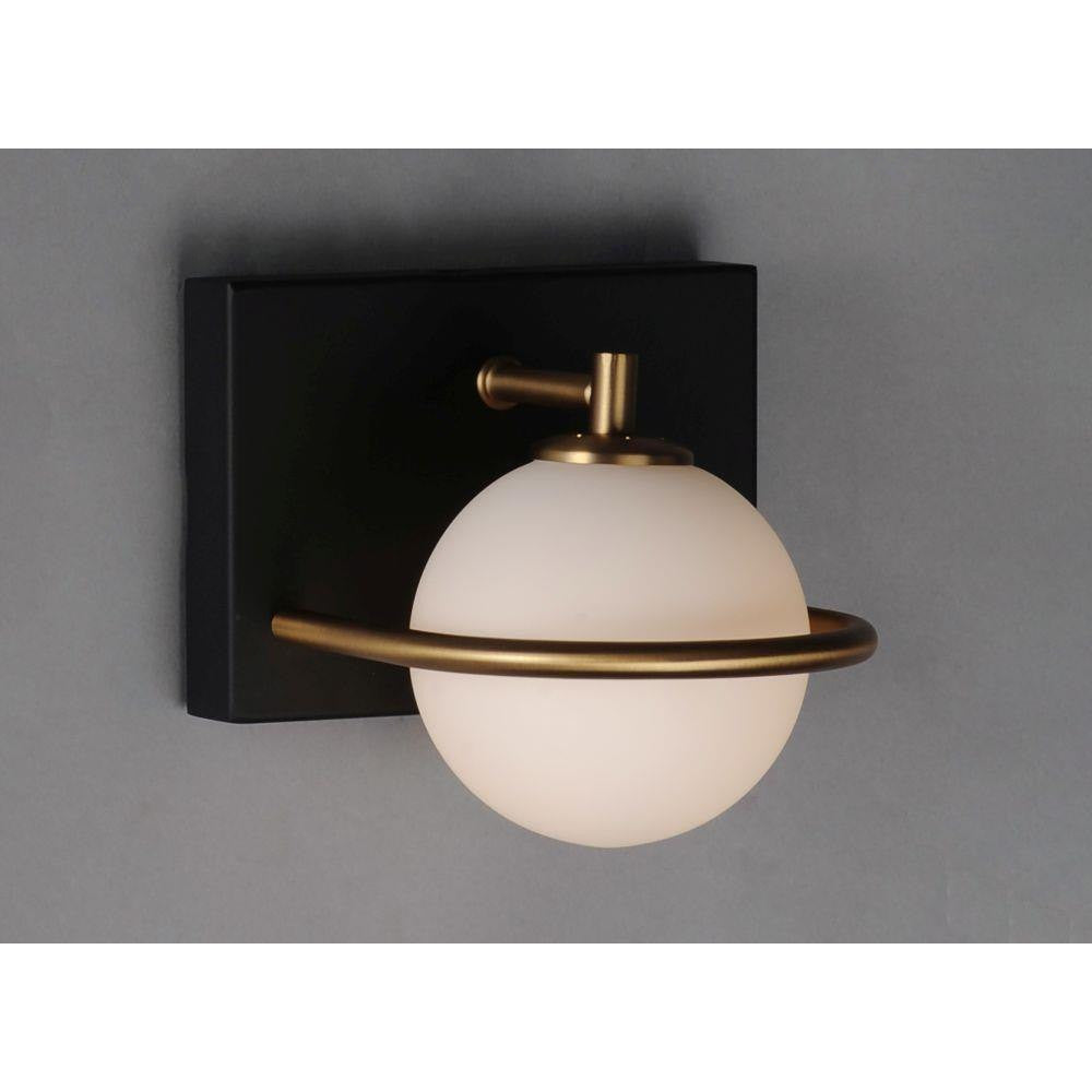 Maxim Lighting 21601SWBKGLD Revolve 1 Light Black Gold Bath Vanity Wall Light - Side View