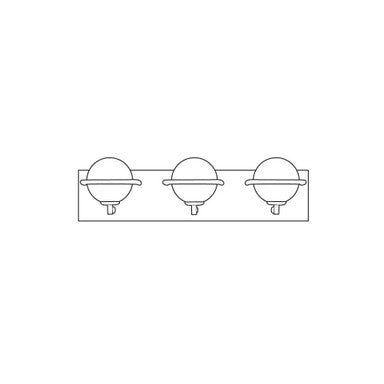 Maxim Lighting 21603SWBKGLD Revolve 3 Light Bath Vanity Wall Light - Line Drawing Schematic
