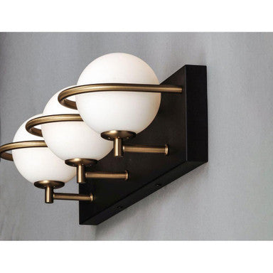 Maxim Lighting 21603SWBKGLD Revolve 3 Light Bath Vanity Wall Light - Side Detail