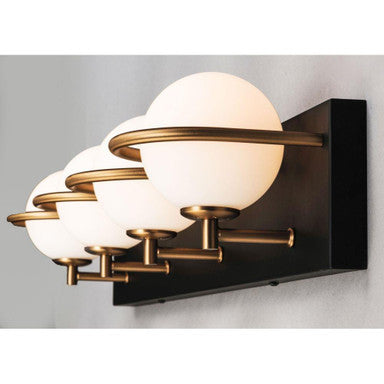 Maxim Lighting 21604SWBKGLD Revolve 4 Light Bath Vanity Wall Light - Side Perspective View