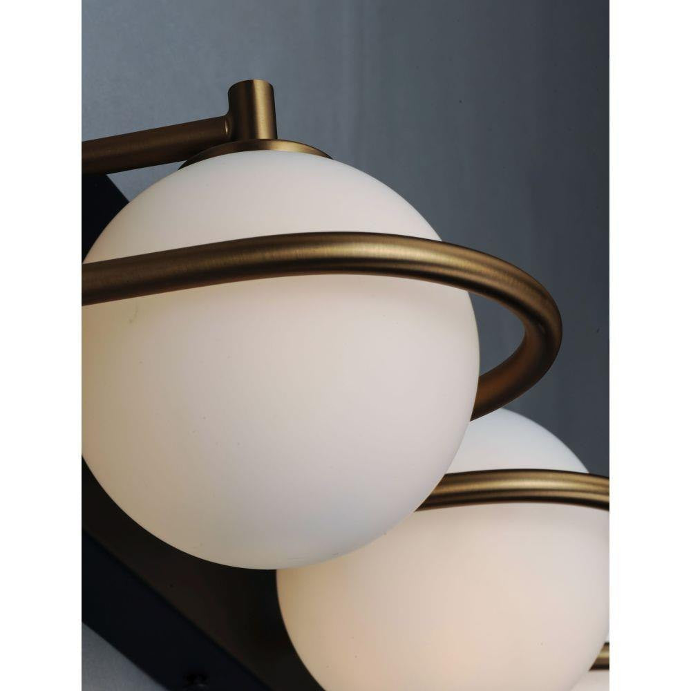 Maxim Lighting 21605SWBKGLD Revolve 5 Light Black and Gold Bath Vanity Wall Light Close-Up Detail