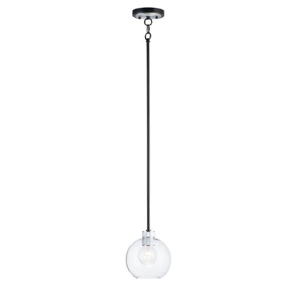 Maxim Lighting 21619CLBKAL Vessel 1 Light Mini Pendant Full View with Rod Chain and Canopy