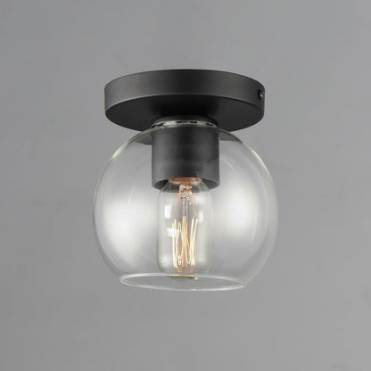 Maxim Lighting 21630CLNAB Knox 1 Light 6 Inch Flush Mount Ceiling Light - angled view on gray background