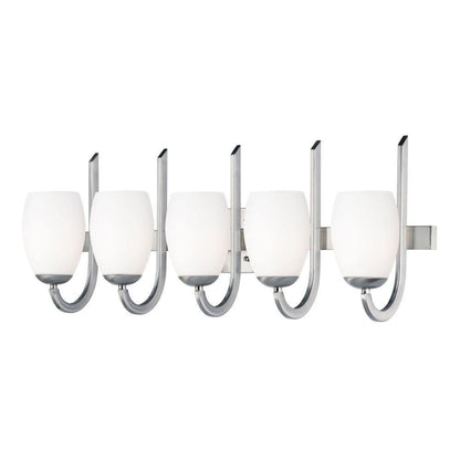Maxim Lighting 21645SWSN Taylor 5 Light 31.5 inch Satin Nickel Bath Vanity Wall Light - White Background