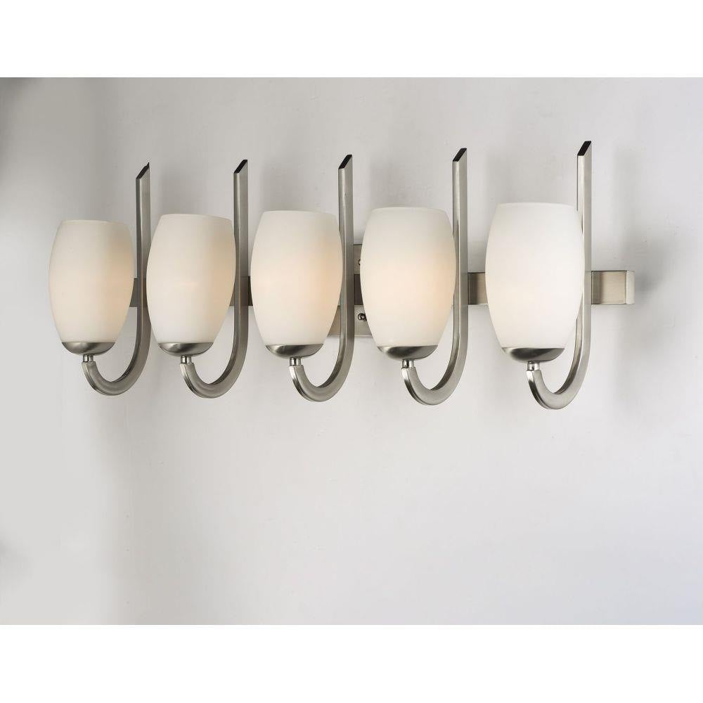 Maxim Lighting 21645SWSN Taylor 5 Light Satin Nickel Bath Vanity Wall Light - Lifestyle Side View
