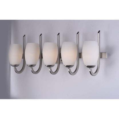 Maxim Lighting 21645SWSN Taylor 5 Light Satin Nickel Bath Vanity Wall Light - Lifestyle Front View