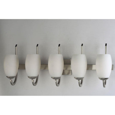 Maxim Lighting 21645SWSN Taylor 5 Light Satin Nickel Bath Vanity Wall Light - Angle View